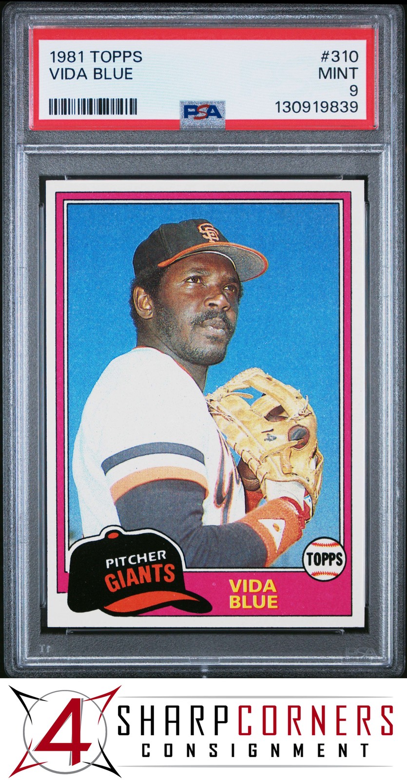 1981 TOPPS #310 VIDA BLUE GIANTS PSA 9