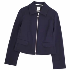 Hermes 24SS Jacket Cropped Short Length Zip Up Outerwear Womens 36 Used MOLO-0