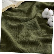 GentleSoft 100 Cotton Blanket Queen Size Queen 90" x 90" 03 - Olive Green