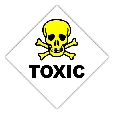 Giftige Gesundheit und Sicherheit selbstklebende Vinyl Aufkleber Warnung Gefahr Symbol Schild