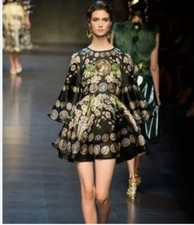 NWOT Dolce&gabbana Roman Floral Print Dress Size 38