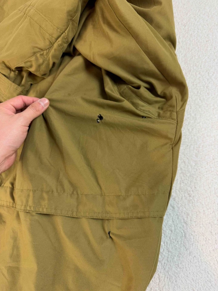 Chaqueta de esquí Obermeyer para hombre edición limitada forrada con capucha cremallera completa marrón a presión XL Foto 4 de 4