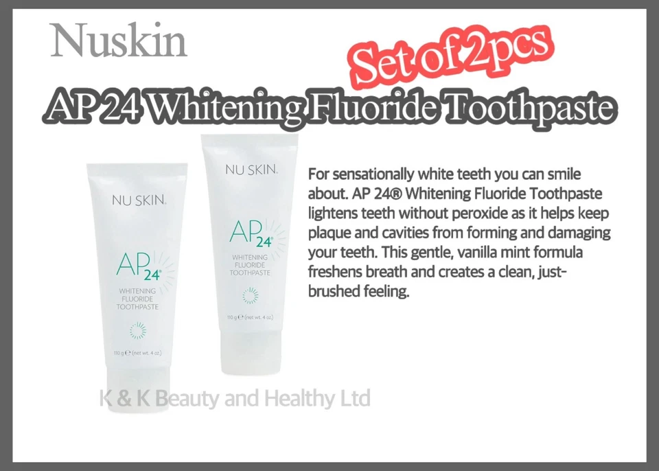 NuSkin AP 24 Whitening Fluoride-Free Toothpaste (Set of 2) NEW & Genuine!