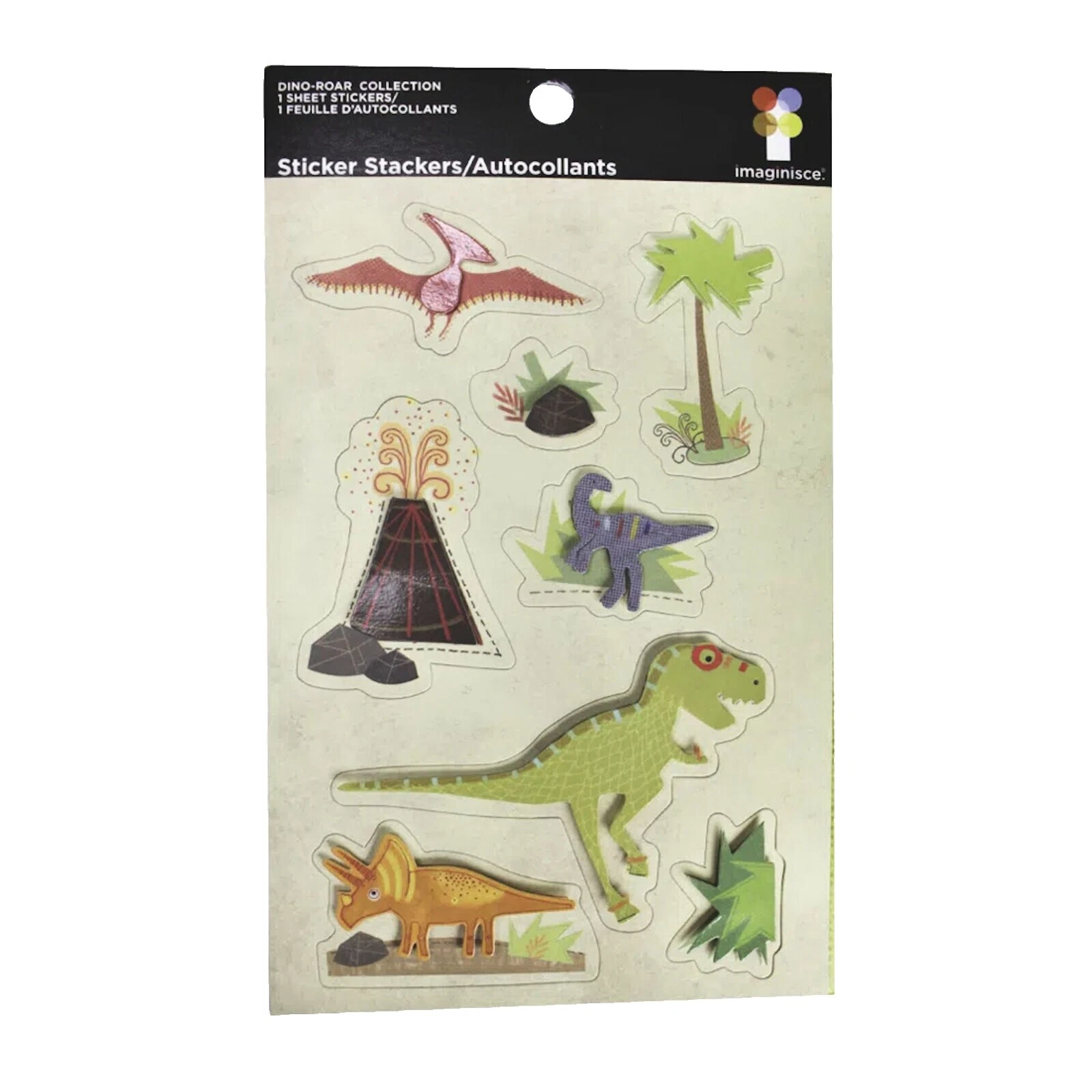 恐龙尺寸剪贴簿贴纸