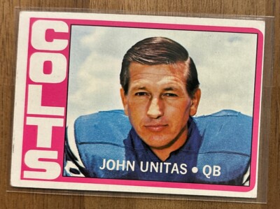 John Unitas - 1972 Topps #165   Baltimore Colts   HOF    Vintage Football   G152
