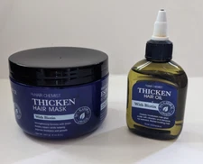 Hair Chemist THICKEN Hair Mask 8oz / Hair Oil 2.5 oz Strengthening Biotin OPEN