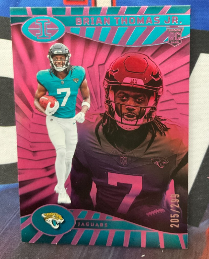 2024 Panini Illusions Football #41 Brian Thomas Jr. Pink 205/299 Rookie RC