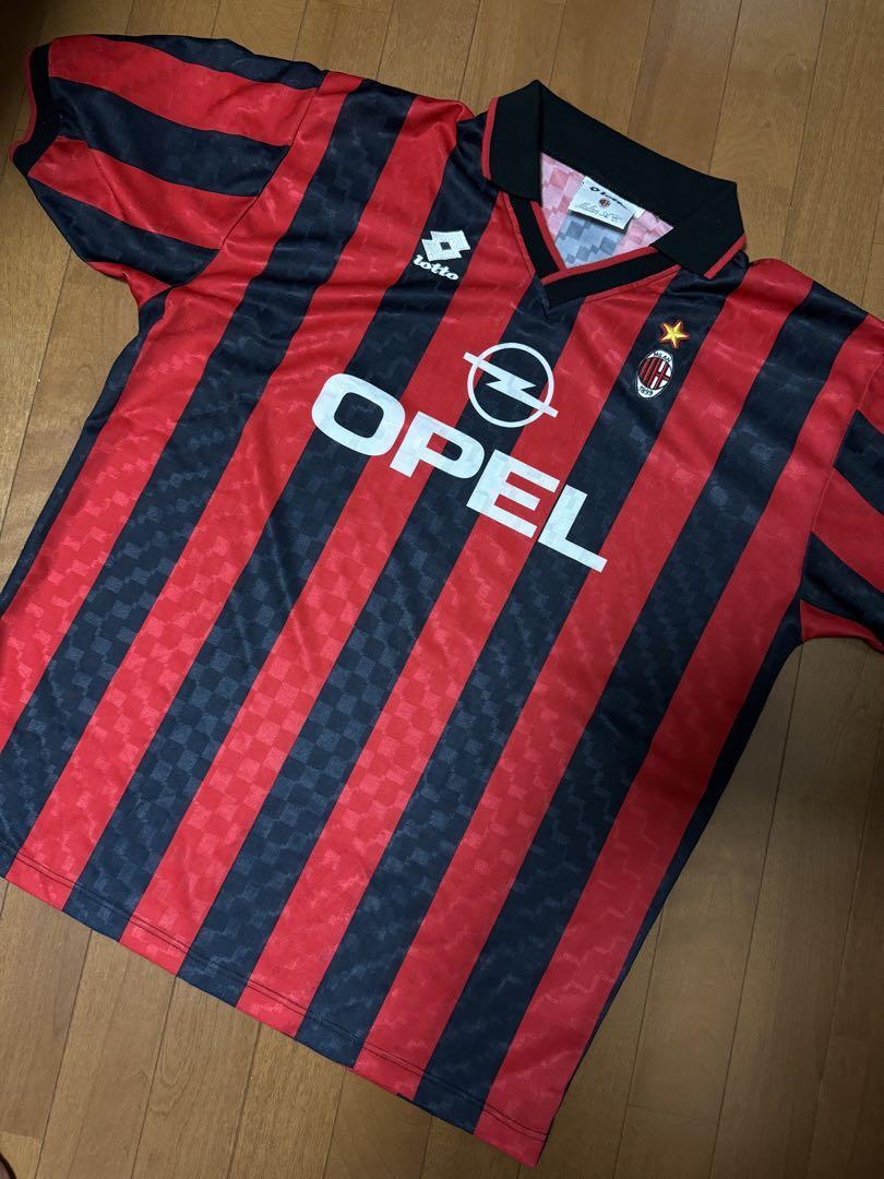 Vintage AC Milan 96/97 Home Size XXL Lotto Jersey Original Vintage AC Milan 96/97 Home Size XXL Lotto Jersey Original
