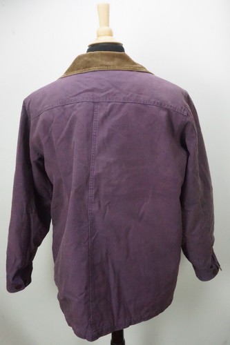 LL Bean Barn Coat Canvas Insulated Quilted Corduroy Button-up Chore Jacket Sz XL - Picture 3 of 7