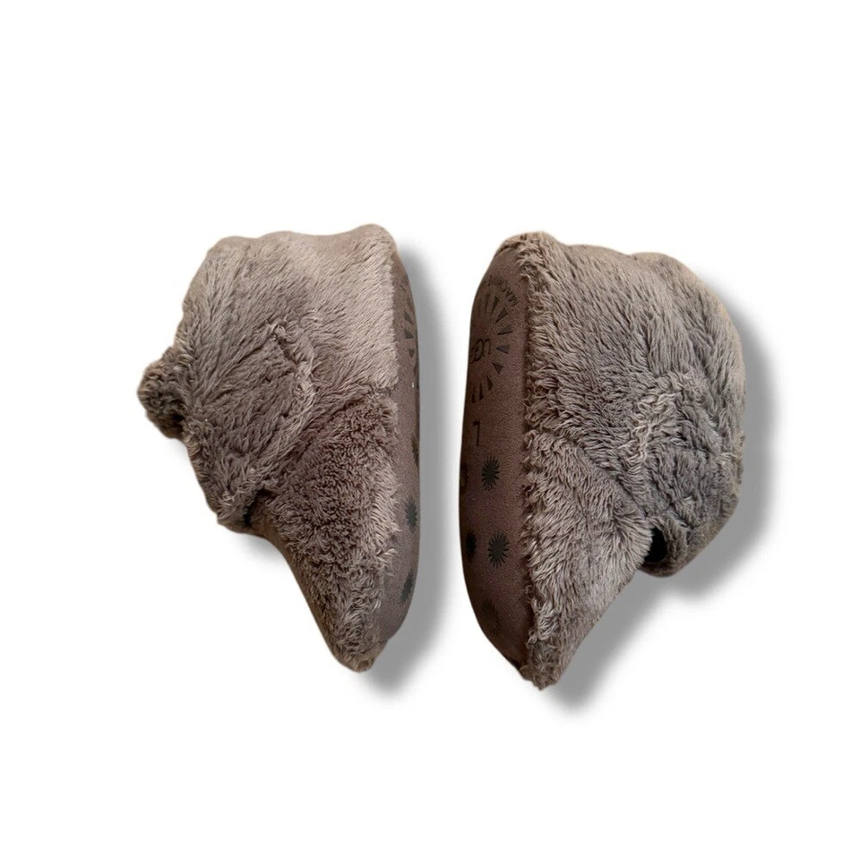 UGG Bixbee Bootie Baby младенца пушистый текстиль верхний крюк и петля застежки размер 02/03 - Изображение 3 из 4