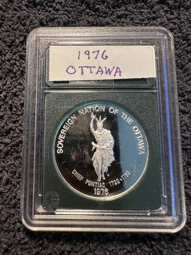 OTTAWA Tribe (1976) Franklin Mint .999 (Proof) Silver Round (203)