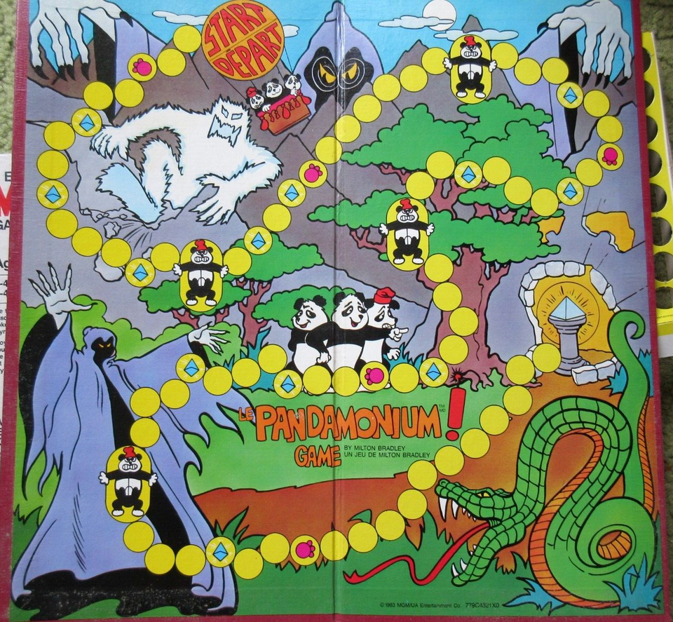 Old Vintage 1983 The Pandamonium Board Game Milton Bradley eBay