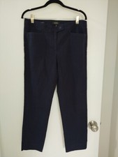 Talbots Size 8 Hampshire Womens Pants Navy Blue The Perfect Straight Leg