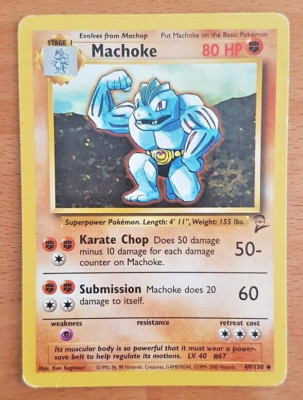 Pokemon Karte Machoke 93/130 -Base  2/Base Two Englisch