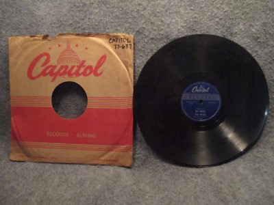 78 RPM 10'' Record Paul Weston Jimmy McHugh Ray Noble Superflex Capitol 77-637