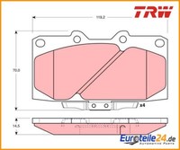 Bremsbelagsatz, Scheibenbremse Trw GDB3131 FüR Nissan 200 Sx