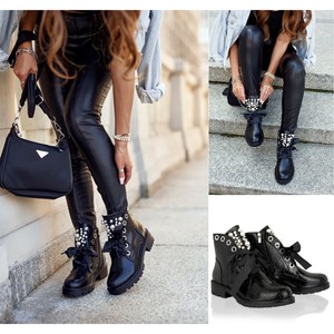 studded pearl boots