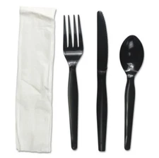 Heavy Duty Meal Kit 4 in 1 (Fork, Knife, Spoon, Napkin) 250 Pieces