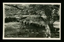 Great Britain UK real photo postcard RPPC Ambleside,  Stones River Rothay 