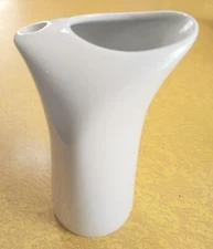 Vintage 1990s Minimalist White Porcelain Creamer Figgjo Norway Verde