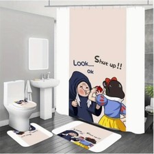 Disney Snow White and Witch Modern Themed 4 pc Complete Bathroom Set 