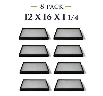 SOUTHERN STAR DISPLAYS 8 Pack of 12 x 16 x 1 1/4 Riker Display Cases Boxes for Collectibles Jewelry