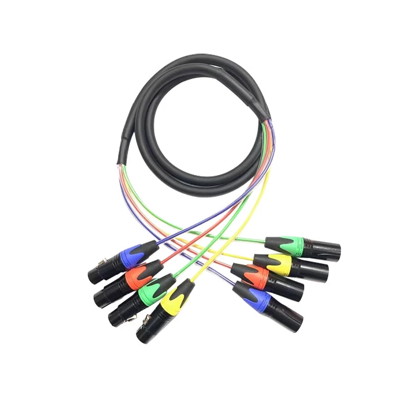 4 Channel XLR Male to Female Snake Cable Microphone Audio Cable Stage Recording - Image 2 of 4