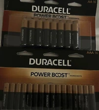NEW (16 AA + 16 AAA) Duracell Coppertop AA Alkaline POWER BOOST BATTERIES 16