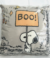 Pottery Barn Peanuts SNOOPY Indoor Outdoor BOO Pillow 20" Halloween NEW