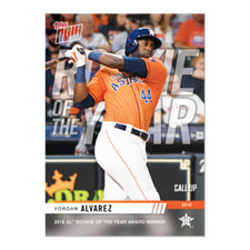 2019 TOPPS NOW #AW-2 YORDAN ALVAREZ 2019 AL ROOKIE OF THE YEAR AWARD WINNER