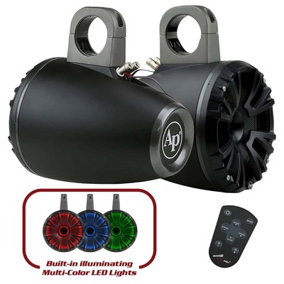 Audiopipe APMP843TWR 8'' 300 Watts Black Wakeboard Tower Pair