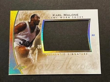 2014 Leaf Q GOLD SPECTRUM PROOF MISSING AUTO & #/1 Karl Malone Utah Jazz #2