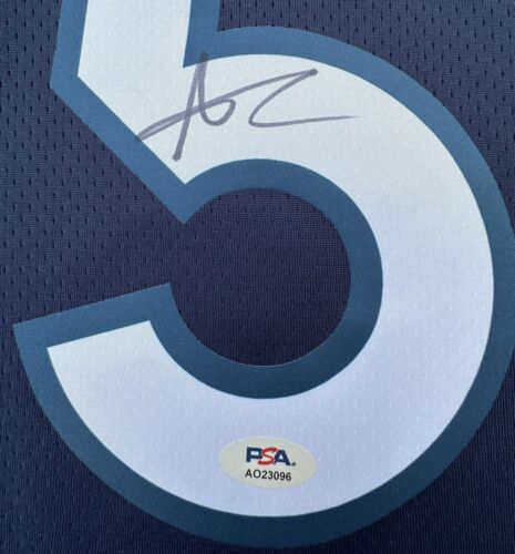 ANTHONY EDWARDS #5 SIGNED NIKE TIMBERWOLVES SWINGMAN BASKETBALL JERSEY PSA/DNA - Picture 2 of 5