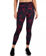 ID Ideology Women's Printed Compression 7/8 Leggings Wine Marble XS
