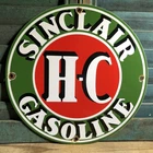 VINTAGE SINCLAIR HC GASOLINE PORCELAIN GAS PUMP ADVERTISING SIGN