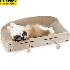 Large Cat Scratcher Bed Lounge Reversible Corrugated Cardboard Indoor Play Nap