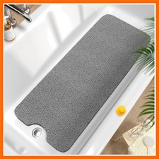Non Slip Bathtub Mat 40 x 16 Inch, Extra Long Bath Mat for Tub, Soft PVC Loof...