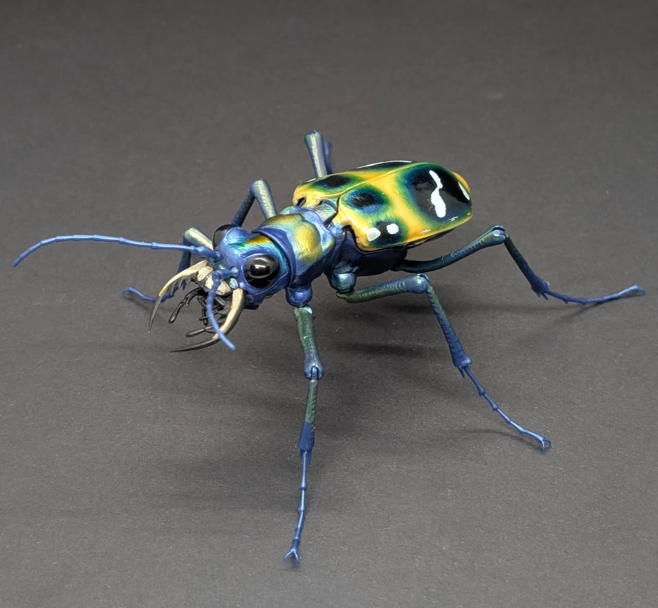 Bandai Gashapon Tiger Beetle 3.5" Figure Big Realistic Cicindela Japan Seller - Image 3 of 4