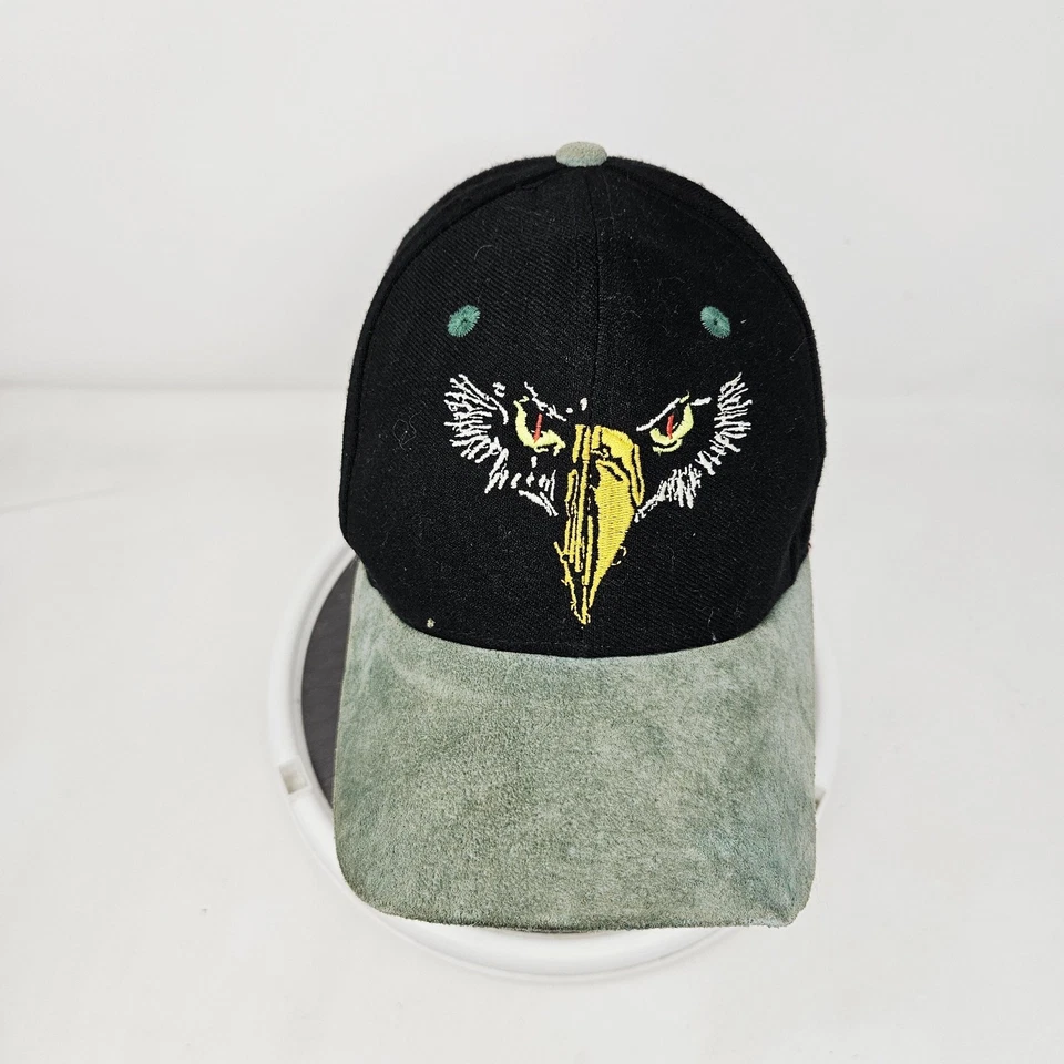 Gorra de colección Cedar Point Raptor con espalda a presión negra verde gamuza Bill para hombre años 90 Foto 2 de 4