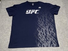 UFC Blue Side Design Shirt VENUM MMA Fight 2XL Poly Elastic Octagon Jui Jitsu