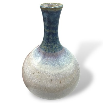 Vintage 1970s Art Studio Pottery Bud Bottle Stoneware Glaze VASE 7  American