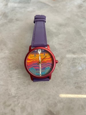 NEW MINT Signed LAUREL BURCH RAINBOW CAT Woman's Designer Leather Watch