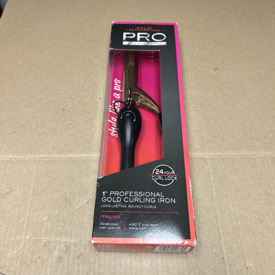 Pro Beauty Tools Professional Gold 1'' Curling Iron PBIR1874 Brand New Sealed