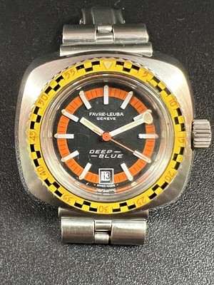 FAVRE-Leuba Deep Blue Uhr Ref. 52573 Diver 20 ATU Daymatic LADY - '70