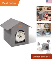 Outdoor Cat House Weatherproof, Insulated Feral Cat House Outdoor for Winter,...