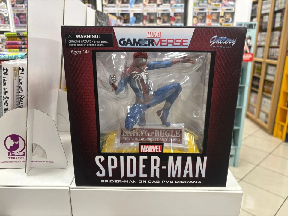 Marvel Gallery Ps4 Spider-man on Taxi PVC Statue Diamond Select Toys