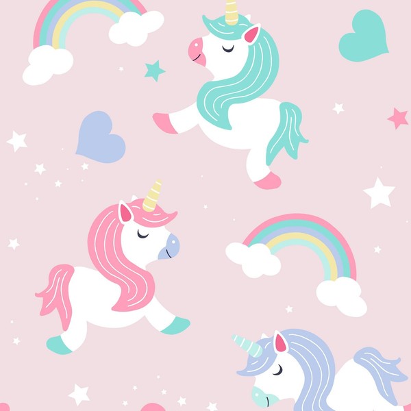 World Of Wallpaper Believe In Unicorns Tapete Pink A365 Cao 1-image