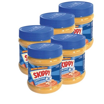 SKIPPY 5x Erdnussbutter ''Super-Chunk'' Peanut Butter Crunchy Ohne Palmöl 5x 340g