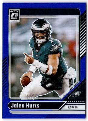 2024 Donruss Optic Jalen Hurts #158 Blue #/199 Philadelphia Eagles