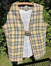 1960s Handmade True Vintage Plaid Vest With Buckle Closure